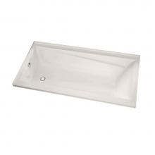 Maax Canada 105514-L-103-007 - Exhibit IF 59.75 in. x 31.875 in. Alcove Bathtub with Aeroeffect System Left Drain in Biscuit