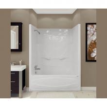 Maax Canada 105621-SR-091-001 - Figaro II 59.25 in. x 33 in. x 76.25 in. 2-piece Tub Shower with 10 microjets Right Drain in White