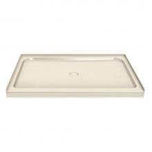 Maax Canada 105664-000-004 - MAAX 59.75 in. x 36.125 in. x 4.125 in. Rectangular Alcove Shower Base with Center Drain in Bone