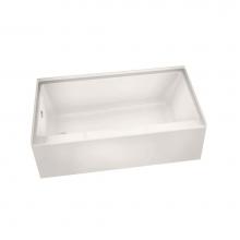 Maax Canada 105704-L-000-007 - Rubix AFR 59.75 in. x 32 in. Alcove Bathtub with Left Drain in Biscuit