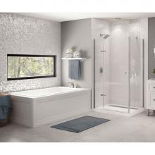 Maax Canada 105722-109-001 - Skybox 66.25 in. x 35.75 in. Alcove Bathtub with Combined Hydrosens/Aerosens System End Drain in W