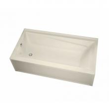 Maax Canada 106175-L-103-004 - Exhibit IFS 59.875 in. x 42 in. Alcove Bathtub with Aeroeffect System Left Drain in Bone