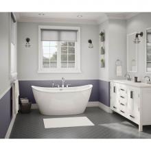 Maax Canada 106192-000-002-104 - Delsia 60 in. x 32 in. Freestanding Bathtub with Center Drain in White