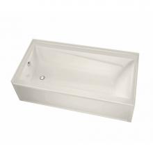 Maax Canada 106228-L-000-007 - Exhibit IFS DTF 59.875 in. x 36 in. Alcove Bathtub with Left Drain in Biscuit