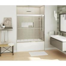 Maax Canada 134573-963-084 - Kameleon 55-59 in. x 57 in. Bypass Tub Door with French Door Glass in Chrome