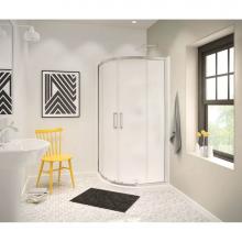 Maax Canada 137443-981-084-000 - Radia Neo-round 32 in. x 32 in. x 71.5 in. Sliding Corner Shower Door with Mistelite Glass in Chro