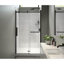 Maax Canada 138954-900-340-000 - Halo Pro Sliding Door with Towel Bar 44  1/2-47 x 78  3/4 in. 8 mm