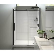 Maax Canada 138956-900-340-000 - Halo Pro Sliding Door with Towel Bar 56  1/2-59 x 78  3/4 in. 8 mm