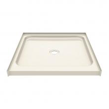 Maax Canada 145026-000-004 - SPL 35.875 in. x 36 in. x 4.375 in. Square Alcove Shower Base with Center Drain in Bone