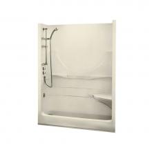 Maax Canada 200011-SNL-000-004 - Allegro II 59.25 in. x 33 in. x 74.5 in. 2-piece Shower with No Seat, Left Drain in Bone