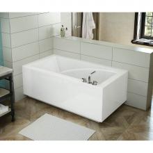 Maax Canada 410008-R-000-001 - ModulR corner left (with armrests) 59.625 in. x 31.875 in. Corner Bathtub with Right Drain in Whit