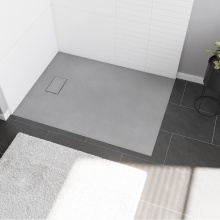 Maax Canada 107913-000-326-000 - Stonea 4836 Solid Surface Universal Shower Base in Grey with End Drain