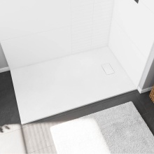 Maax Canada 107914-000-270-000 - Stonea 6032 Solid Surface Universal Shower Base in White with End Drain