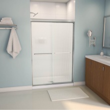 Maax Canada 139663-927-305-000 - Tonik 43-47 x 71 in. 6 mm Bypass Shower Door for Alcove Installation with Fluted Glass in Brushed