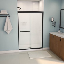 Maax Canada 139663-927-340-000 - Tonik 43-47 x 71 in. 6 mm Bypass Shower Door for Alcove Installation with Fluted Glass in Matte Bl