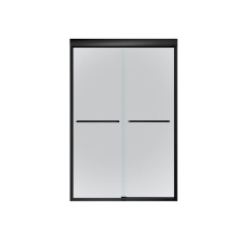 Maax Canada 139663-978-340-000 - Tonik 43-47 x 71 in. 6 mm Bypass Shower Door for Alcove Installation with Frost Glass in Matte Bla