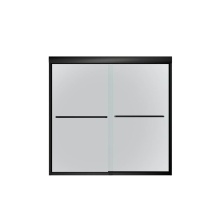 Maax Canada 139661-978-340-000 - Tonik 55-59 x 57 in. 6 mm Bypass Tub Door for Alcove Installation with Frost Glass in Matte Black