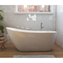 Maax Canada 107531-000-001-000 - Soca 59 x 28 Acrylic Freestanding Slipper End Drain Bathtub in White