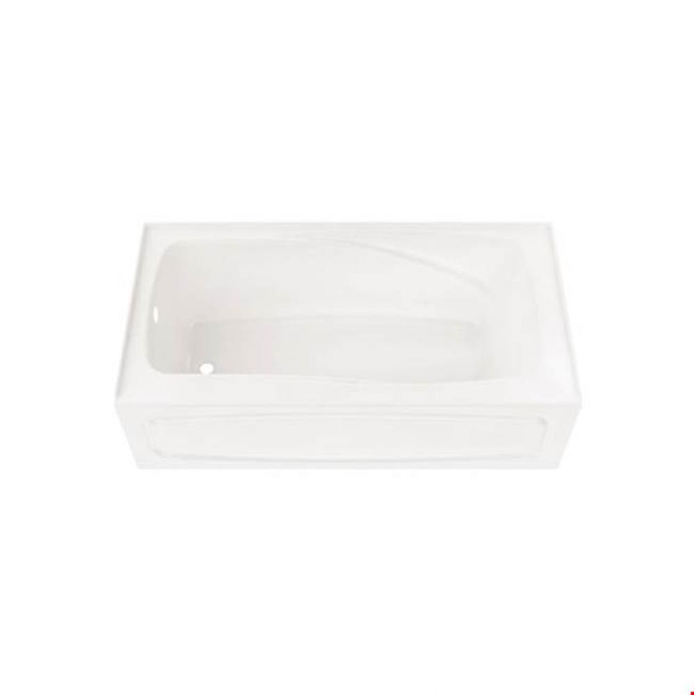 JUNA bathtub 30x60 with Tiling Flange and Skirt, Left drain, Whirlpool, White JUNA3060 BJG T