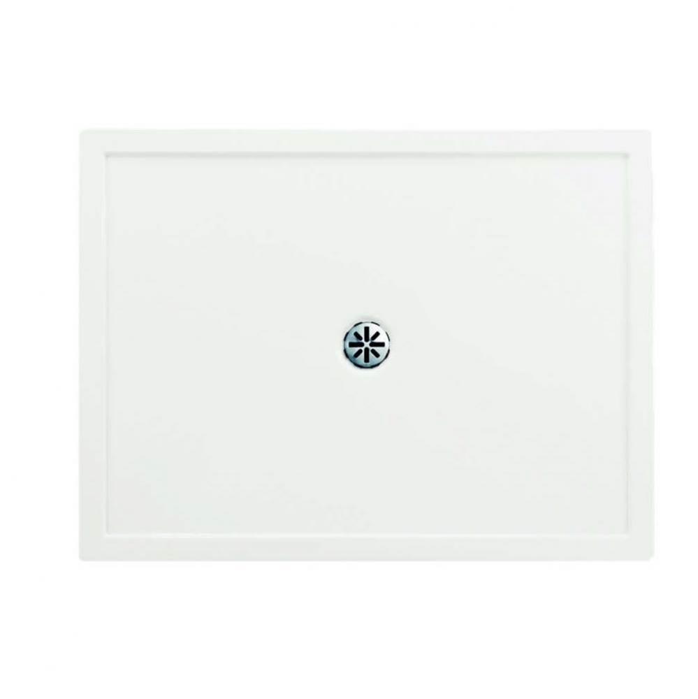 ZEN Leak-Barrier shower base 36x48 Left, with tiling flange 2 sides, 48'' Opening, White