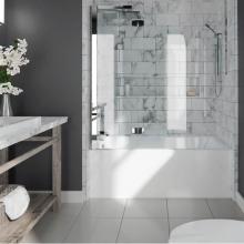 Neptune Entrepreneur Canada 220164-130-001 JD/SR - AZEA bathtub 32x60 with Tiling Flange and Skirt, Right drain, Whirlpool, White AZEA3260 BJD T