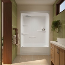 Neptune Entrepreneur Canada 220372-000-001-222 - Astley Access TSR-6032 Acrylic Alcove Right-Hand Drain One-Piece Tub Shower in White