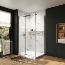 Neptune Entrepreneur Canada 220294-900-084-000 - Axion 48 x 32 x 78 3/4 in. 8mm Sliding Shower Door for Corner Installation with Clear glass in Chr