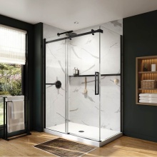 Neptune Entrepreneur Canada 220301-900-340-000 - Axion 60 x 36 x 78 3/4 in. 8mm Sliding Shower Door with Towel Bar for Corner Installation with Cle