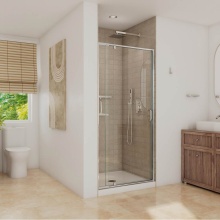 Neptune Entrepreneur Canada 220333-900-084-000 - Belaya 32-36 x 72 in. 6mm Pivot Shower Door for Alcove Installation with Clear Glass in Chrome