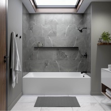 Neptune Entrepreneur Canada 220507-000-001-201 - Pia 3672 IFS Acrylic Alcove Left-Hand Drain Bathtub in White