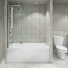 Neptune Entrepreneur Canada E15.20910.500030.10 - PIA bathtub 30x60 with Tiling Flange and Skirt, Right drain, Whirlpool PIA3060 BJD T