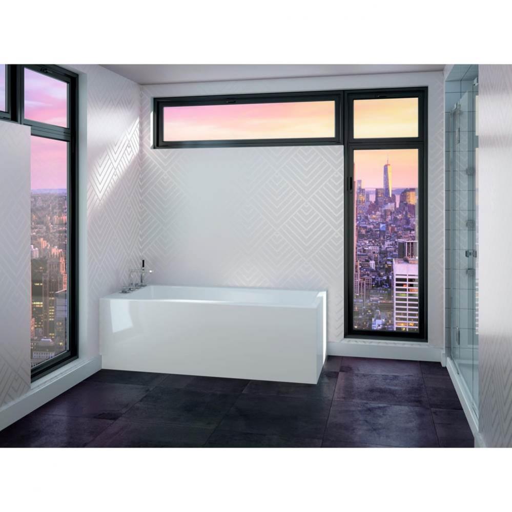 Zurich Bathtub 32X60, With Right Tiling Flange And Skirt On 2 Sides, Rouge-Air, Right Drain, White