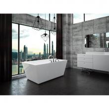 Neptune Rouge Canada 16.21822.0000.10 - Freestanding One Piece Amaze 32X66, Rectangle, Chrome Drain, White