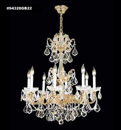 Madrid Cast Brass 8 Arm Chandelier