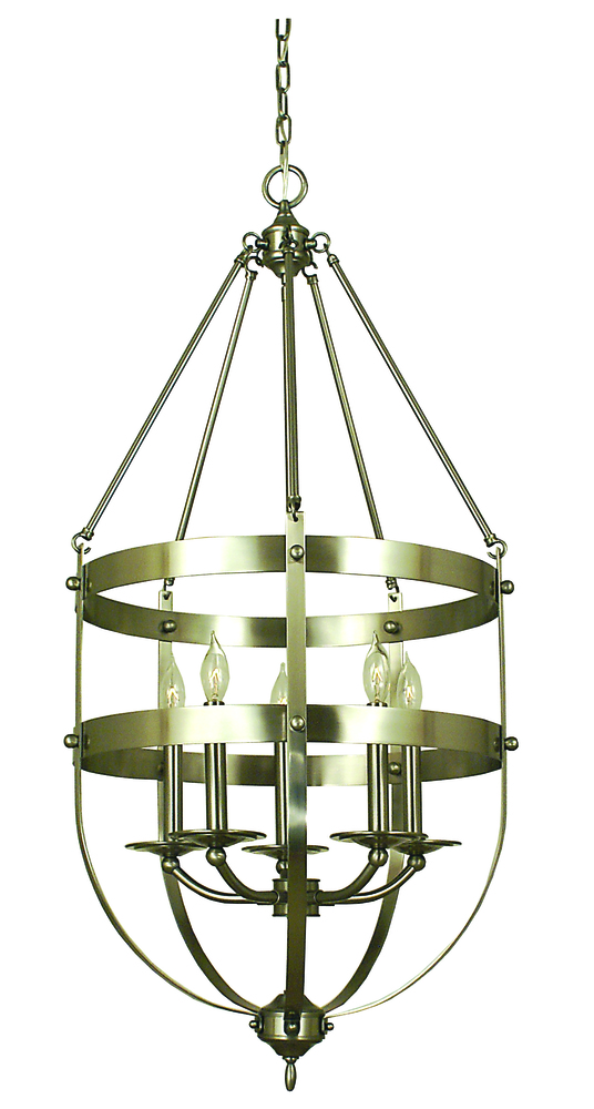 5-Light Antique Brass Hannover Dining Chandelier