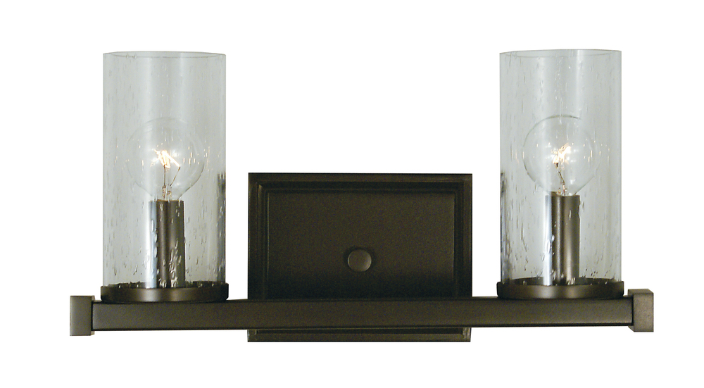 2-Light Matte Black Compass Sconce