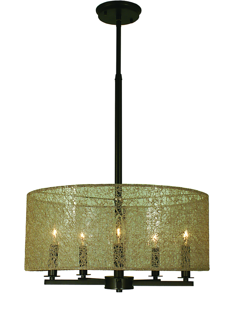 5-Light Mahogany Bronze Chloe Dining Chandelier