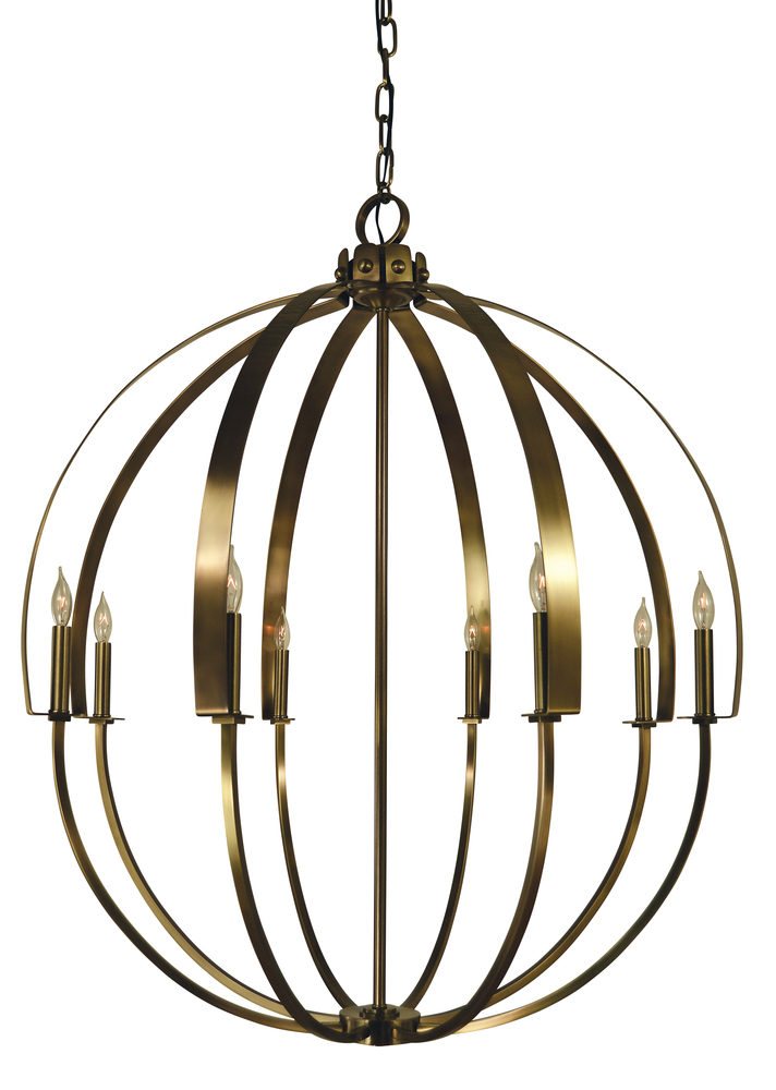 8-Light Matte Black Luna Chandelier