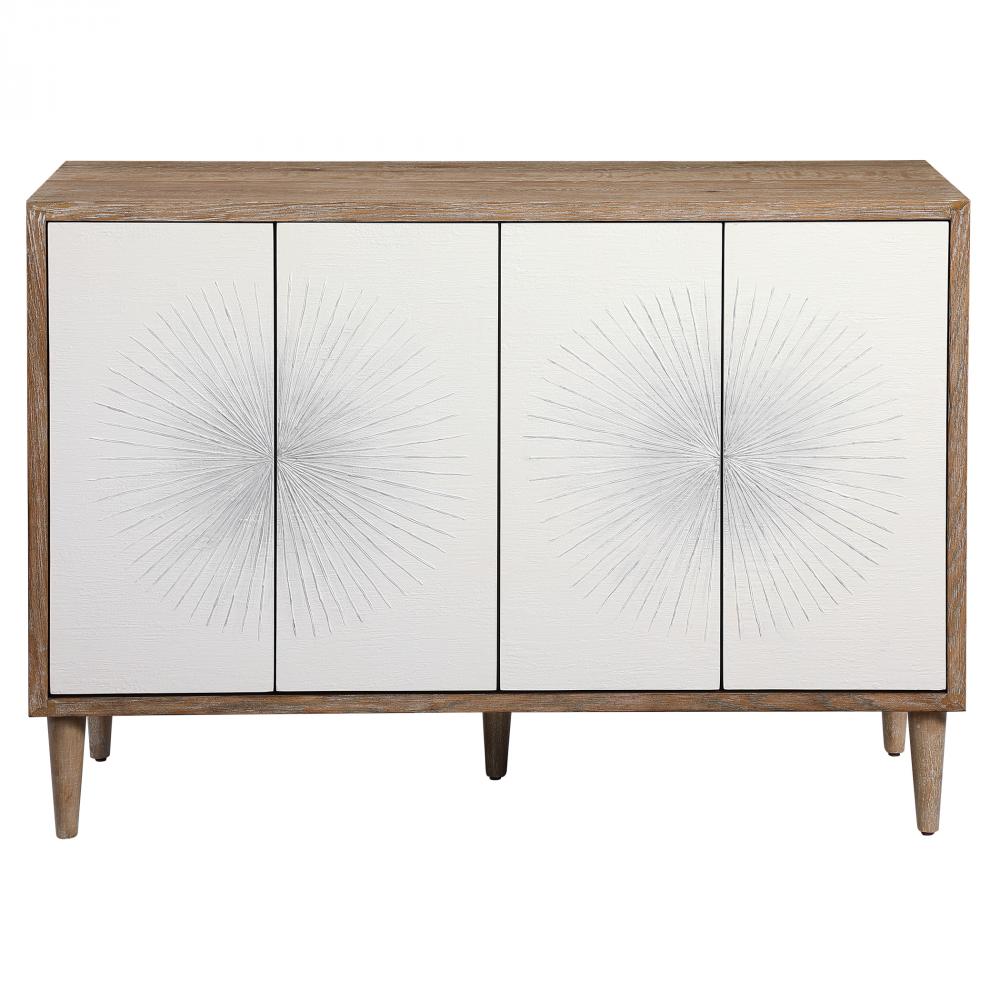 Uttermost Dani 4 Door White Cabinet