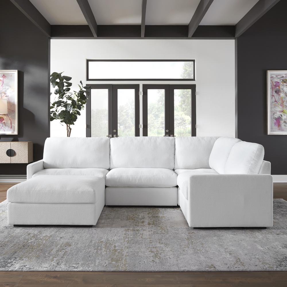 Uttermost Refuge Arctic White Corner Sofa