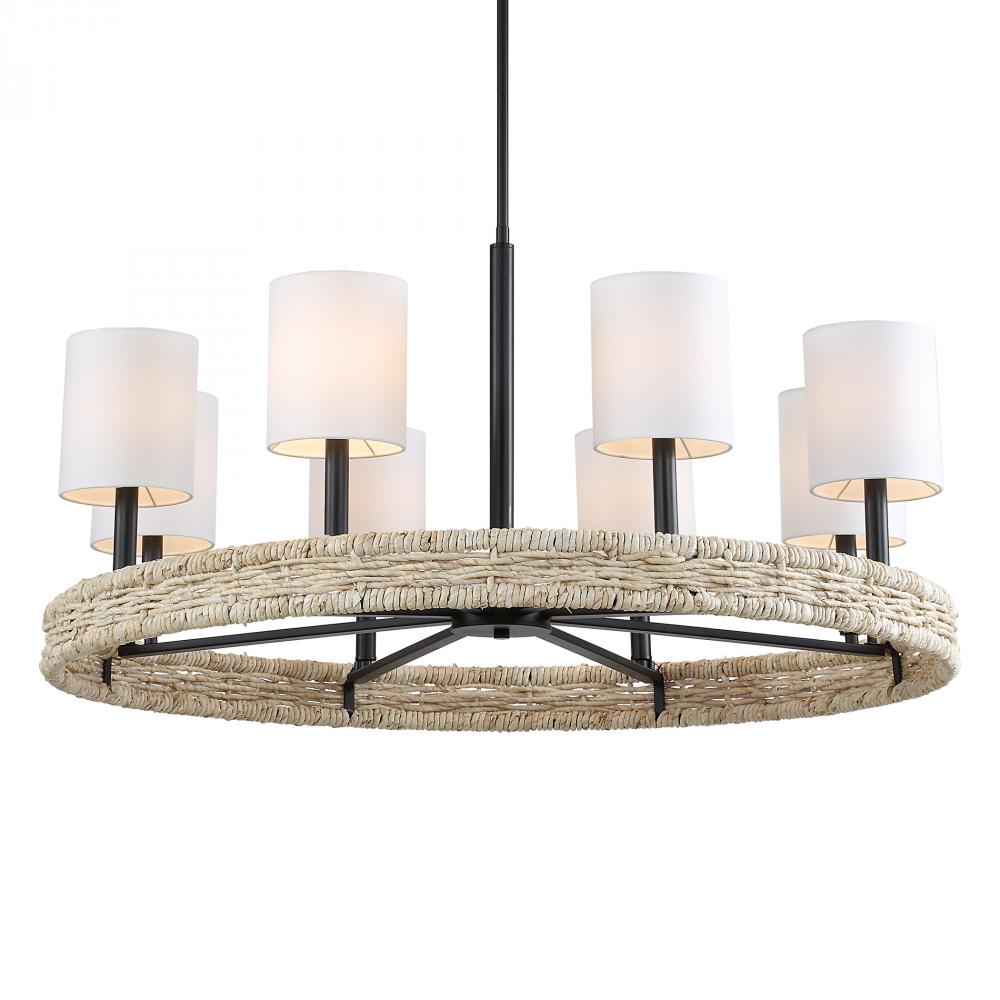 Uttermost Faiyam 8 Light Rattan Chandelier