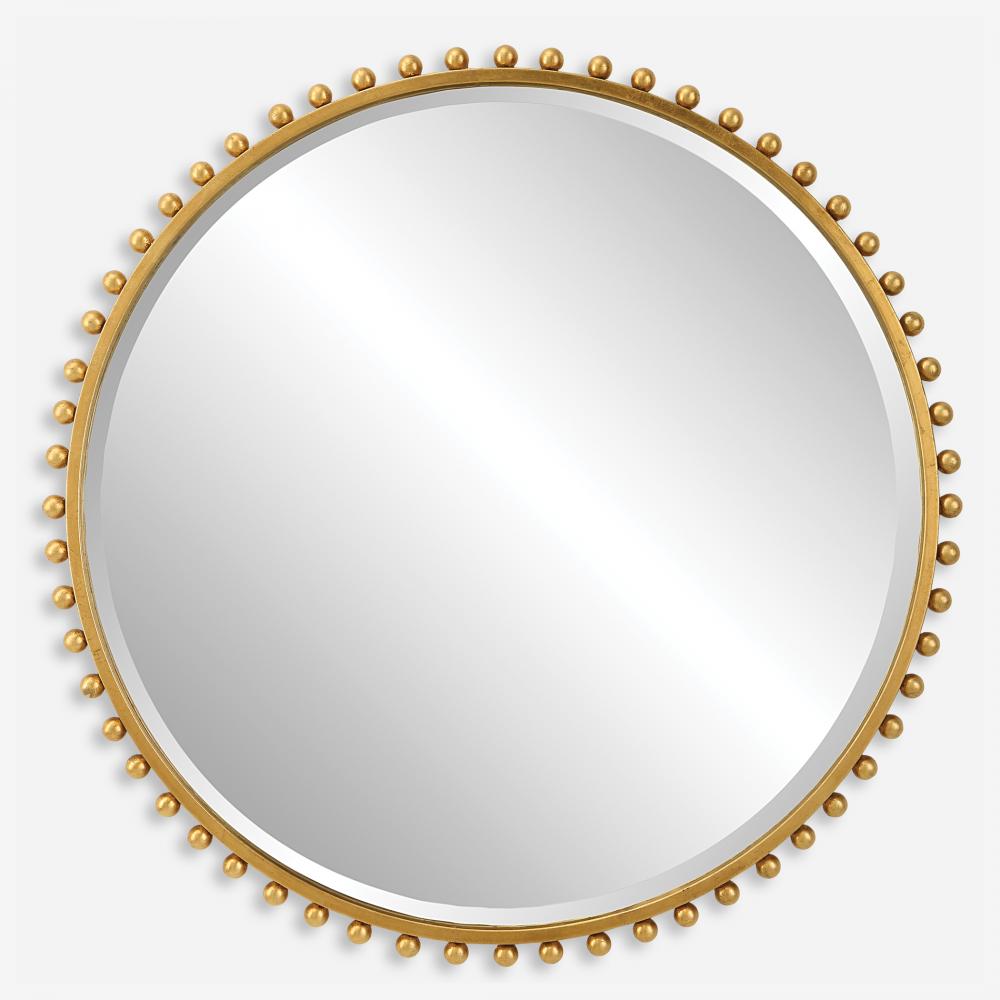 Taza Gold Round Mirror