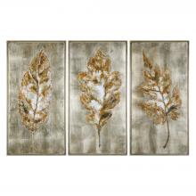 Uttermost 35334 - Uttermost Champagne Leaves Modern Art S/3