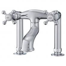 Cheviot Products Canada 5142-CH - 5100 SERIES Basic Extra-Tall Deck-Mount Tub Filler - Cross Handles