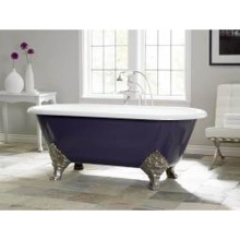 Cheviot Products Canada 2160-WW-0-CH - Carlton Tub, White, Flat, Chrome Feet