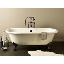 Cheviot Products Canada 2110-BB-7-WH - Regal Tub, 68'', Biscuit, 7'' Drill, White Feet