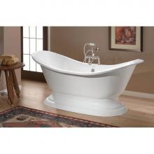 Cheviot Products Canada 2151-WW-8 - REGENCY Cast Iron Bathtub with Pedestal Base and Faucet Holes