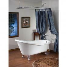 Cheviot Products Canada 2132-WC-AB - SLIPPER Cast Iron Bathtub with Continuous Rolled Rim