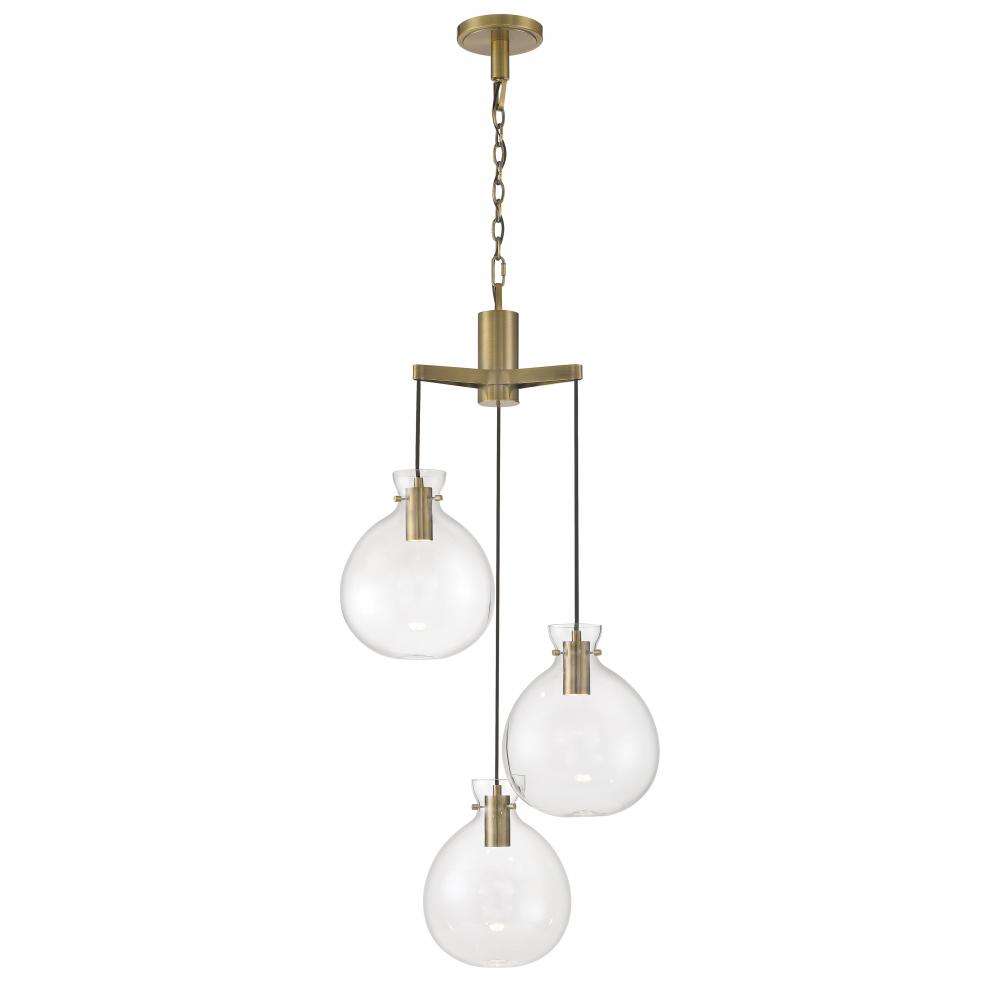 Selina 22'' Wide Integrated LED Chandelier - Antique Brass