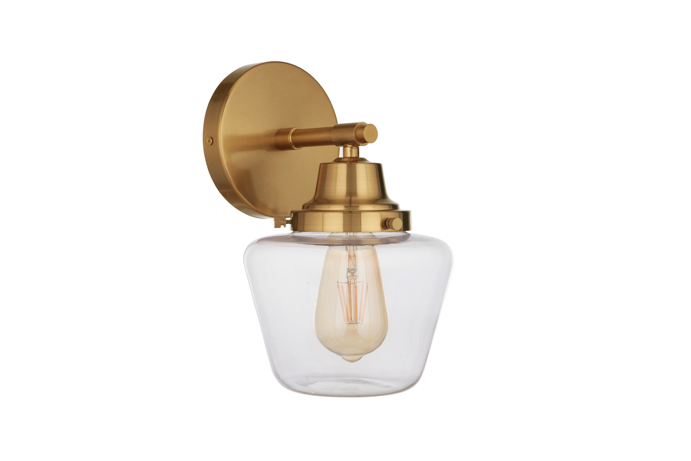 Essex 1 Light Wall Sconce in Satin Brass